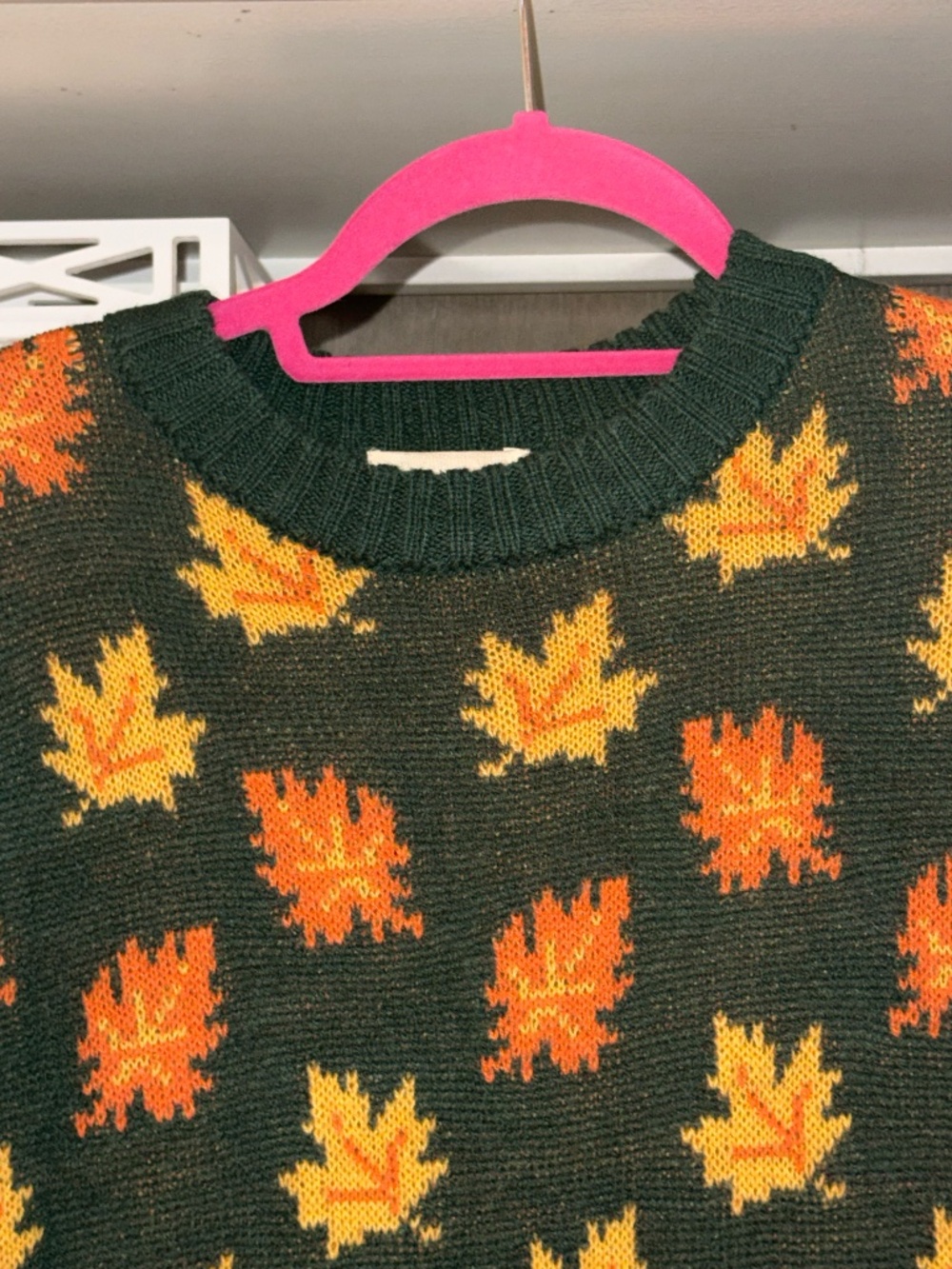 KMP Kiel James Patrick Xs big cozy fall leaf sweater nwt - Picture 3 of 3